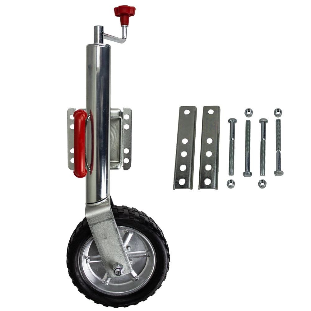 10 inch Jockey Wheel Swing Up Solid Wheel 1000Lbs Caravan Boat Trailer