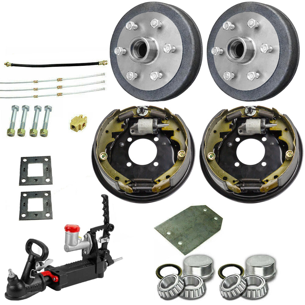 10 inch Hydraulic 5 Stud Drum Suit Ford Trailer Brake Kit Coupling & Fitting Kit Caravan