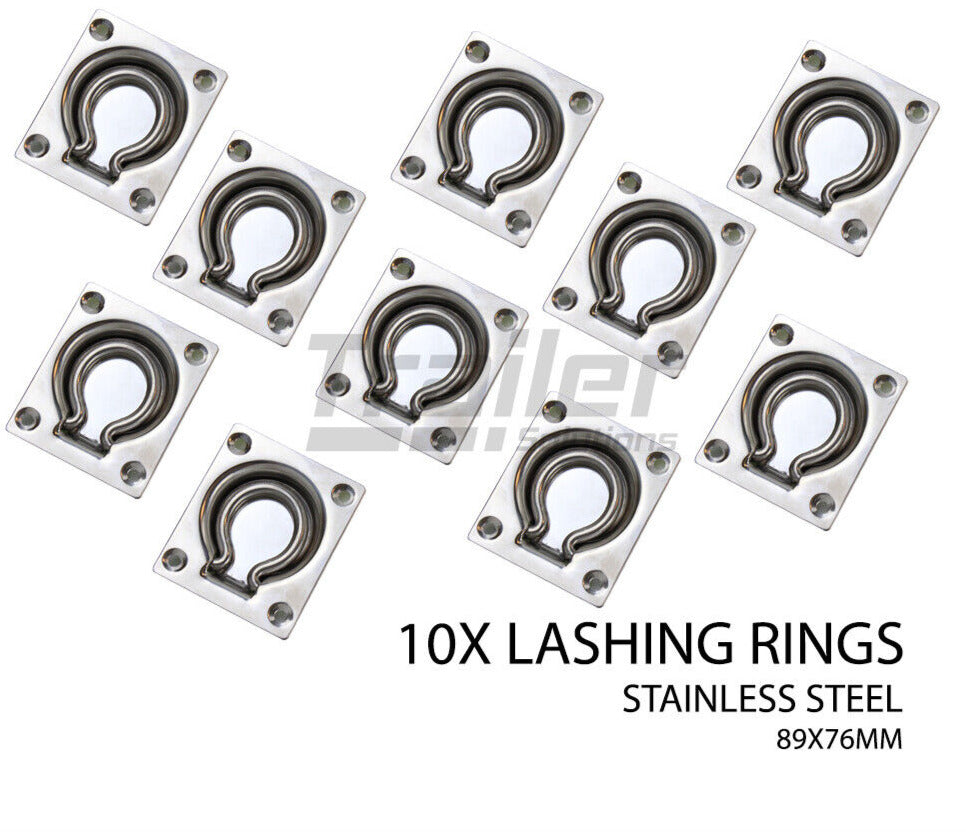 Lashing Ring Stainless Steel Tie Down Points Anchor Ute Trailer 89 X 76mm