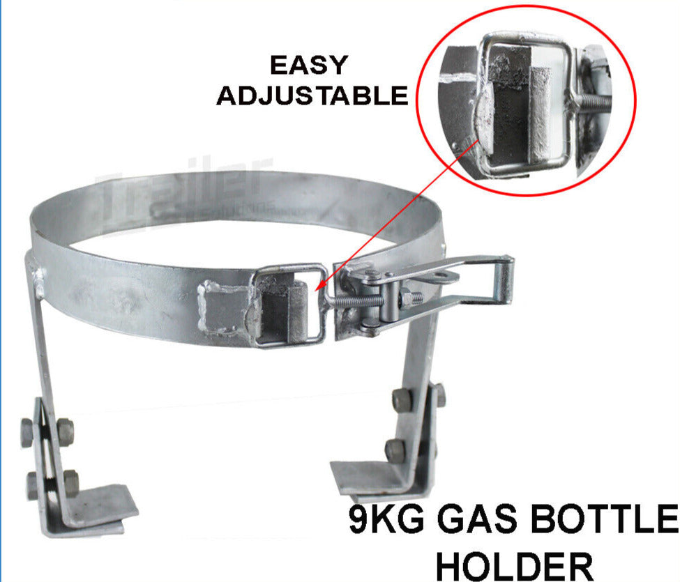 Adjustable Gas Bottle Holder For Trailer Caravan Camper Rv Galvanized