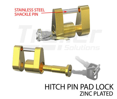 2X Treg Hitch Pin Coupling Lock Trigg & Snap On Latch Ball Laser Caravan Trailer