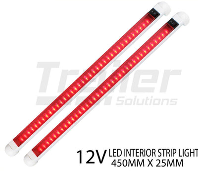 36 Led Interior Light Strip Bar Car Van Bus Caravan On/Off Switch 12V 18 inchLong