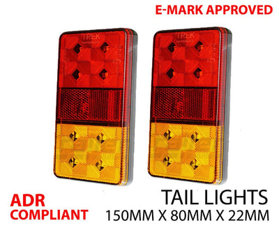 2Pcs Led Trailer Lights Taillight Lamp Stop Indicator 12V/24V Camper Truck