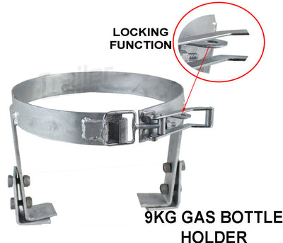 Adjustable Gas Bottle Holder For Trailer Caravan Camper Rv Galvanized