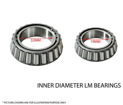 Pair 9 inch Hub Drum Suit 6 stud Landcruiser with LM Bearing Suit Mechanical Hydraulic Trailer