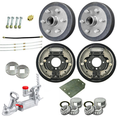 9 inch Hydraulic Drum Trailer Brake Kit Inc Coupling & Fitting Kit  Caravan, Boat