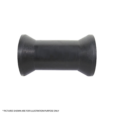 6 inch Boat Trailer Keel Roller Cotton Reel Black Rubber 150mm 12mm Bore