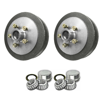 Pair 10 inch Hub Drum Suits Holden HQ LM Bearings Suit Electric Hydraulic Setup, Trailer