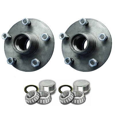 Pair Trailer Lazy Hubs Kit With LM Bearing Suits 5 Stud Landcruiser