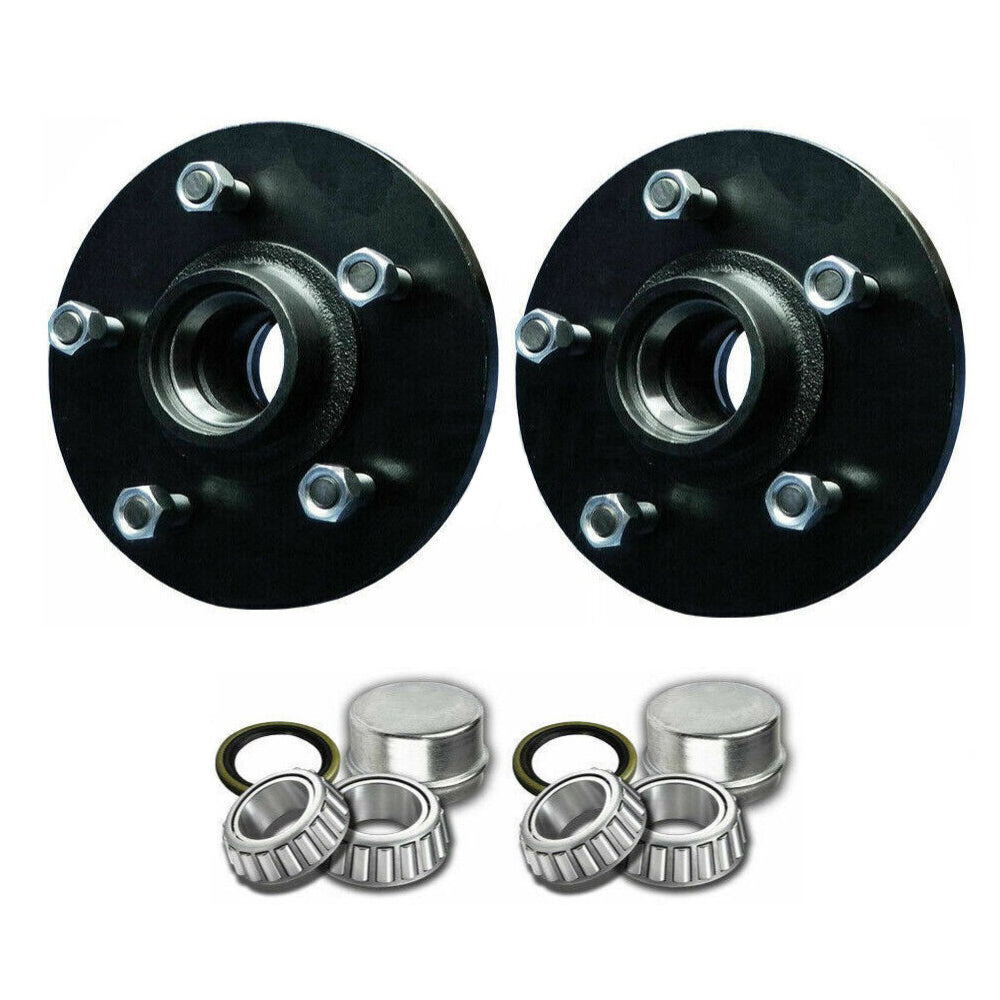 2x Pair Trailer Lazy Hubs With Parallel 68149 Bearing SG Cast Suits 5 Stud Landcruiser