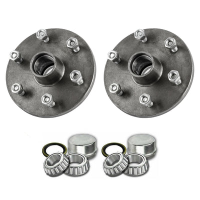 Pair Trailer 6 Stud Hubs With SL Bearings. SG Casting For Landcruiser