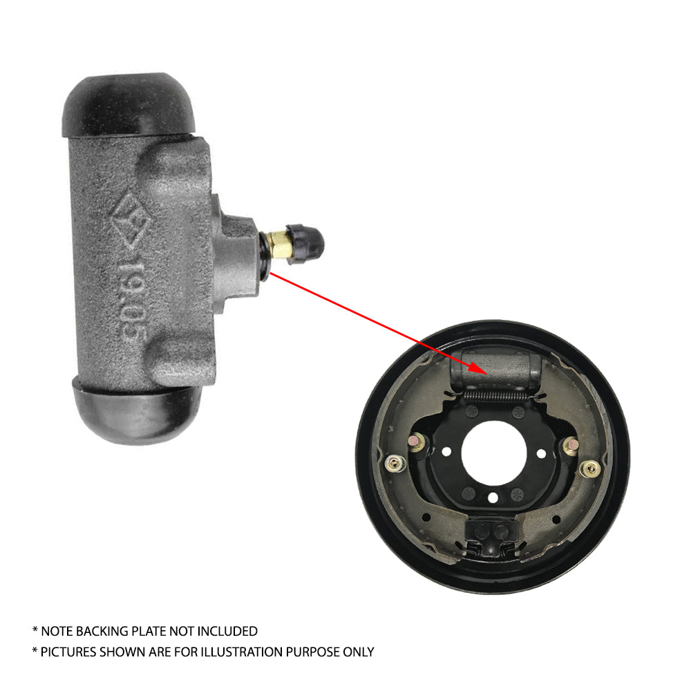 2 X 9 inch Hydraulic Brake Backing Plate Hub Drum Wheel Cylinder Trailer Caravan