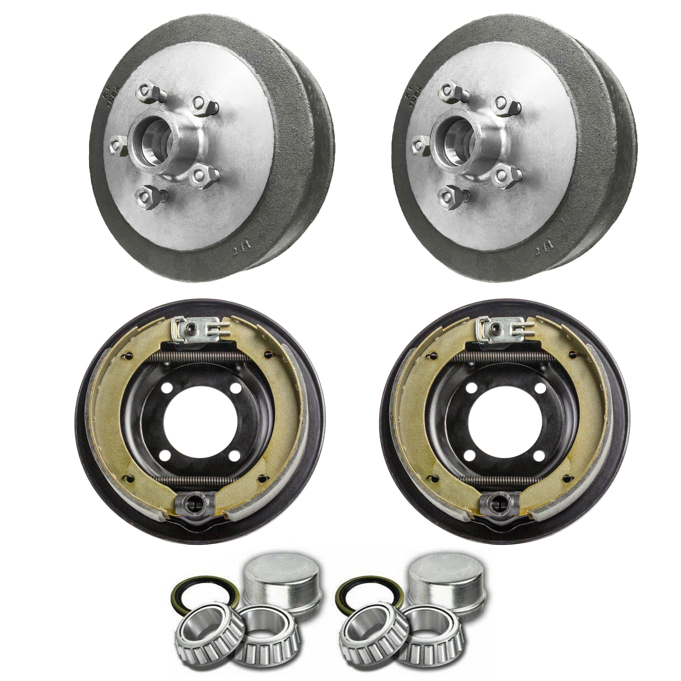 Pair Trailer 9 inch Mechanical Brake Kit & Hub Drum Suits Ford 5 Stud LM