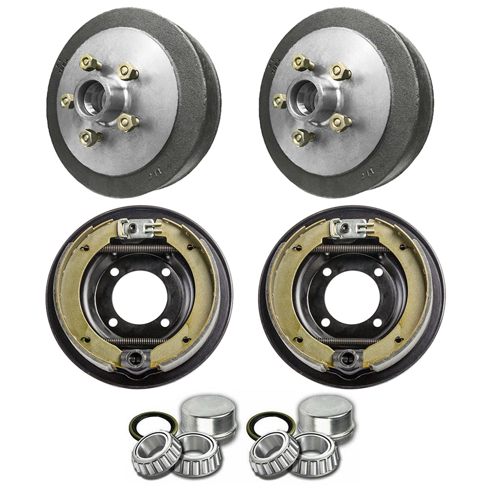 Pair 9 inch Mechanical Brake Kit & Pair 9 inch Hub Drum With LM Bearin ...
