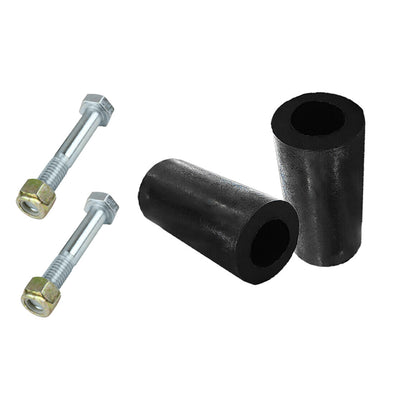 Pair of Nylon Trailer Leaf Spring Bushes 45mm W1/2 inch Zinc Plated Bolts