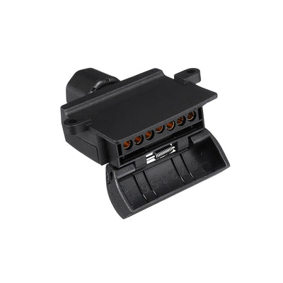 7 Pin Flat Female Trailer Light Plug Connector Socket Caravan Car Truck Adapter