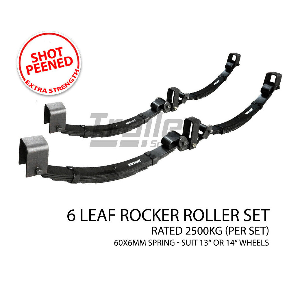 Spring Wrapper Trailer 6 Leaf 2500Kg Rocker Roller Tandem Trailer Spring Set Shot Peened Spri ...