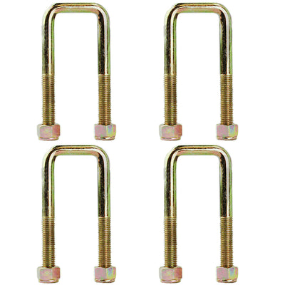 X4 U Bolt Ubolt Square 45mm X 5.5 inch Trailer Camper Caravan Spring Axle