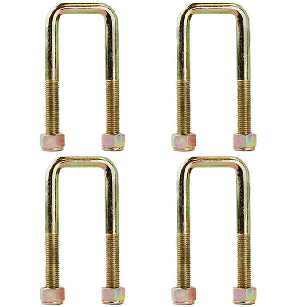 X4 U Bolt Ubolt Square 50mm X 5.5 inch Trailer Camper Caravan Spring