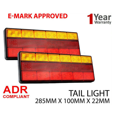 24 Led Trailer Tail Light Lamp Truck Caravan Ute Stop Indicator 12V 285X100 Bar