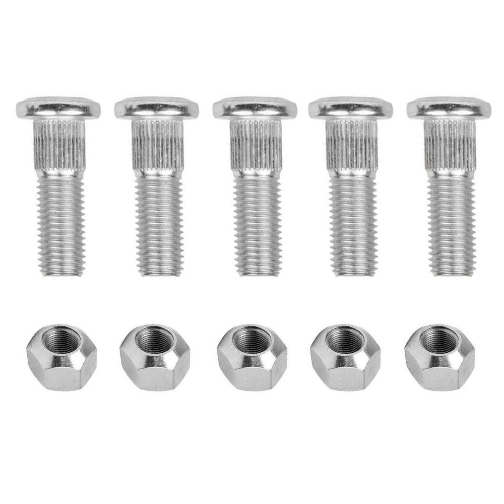 Set of 5 Wheel Hub Stud & Nuts For 5 Stud Drums Disc Hub For Ford