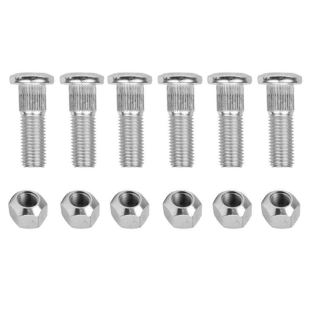 Set of 6 Wheel Hub Stud & Nuts Suit 6 Stud Landcruiser Trailer Lazy Drums Discs