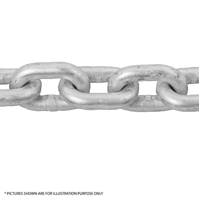 X2 13mm X 500mm Galvanised Trailer Rated Safety Chain Caravan Comply Adr Stamped