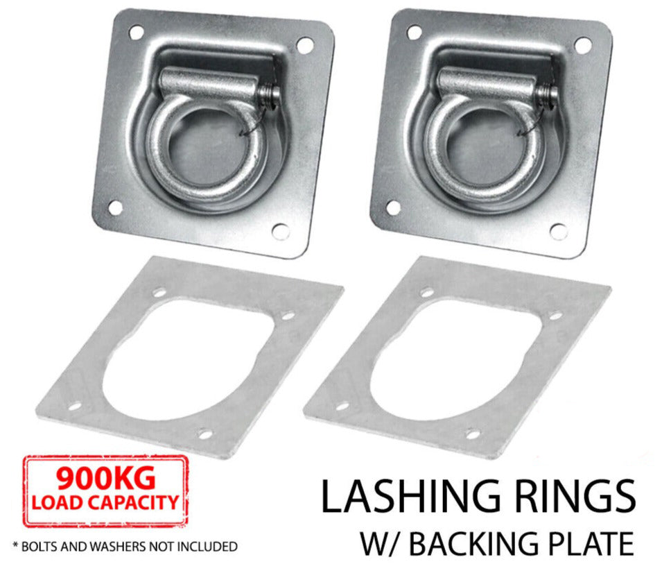Heavy Duty Lashing Ring Tie Down Anchor Point Flush W/ Backing Plate Trailer