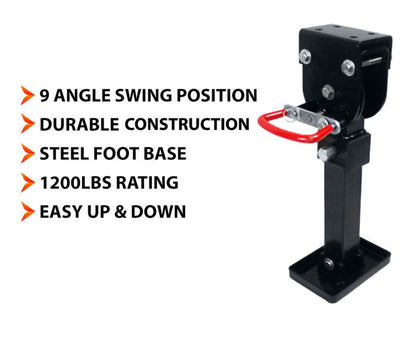 Black Corner Legs Drop Down Stabilizers 400mm Handle 1200Lbs Caravan Camper Trailer