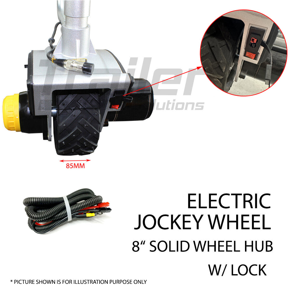 Motorised Jockey Wheel Gen2 Electric Mini Mover 12V 550W Caravan Trailer Boat 8 inch