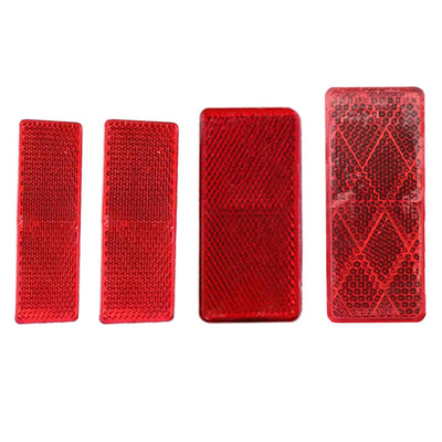 10X Red Reflector Self Adhesive Trailer Caravan Light Truck Stick