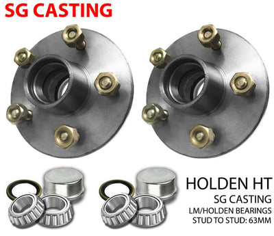 Trailer Lazy Hub With LM Bearing Kit Sg Casting Suits HT Holden