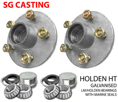 Trailer Galvanised Boat Lazy Hubs With LM Marine Seals SG Casting Suits HT Holden