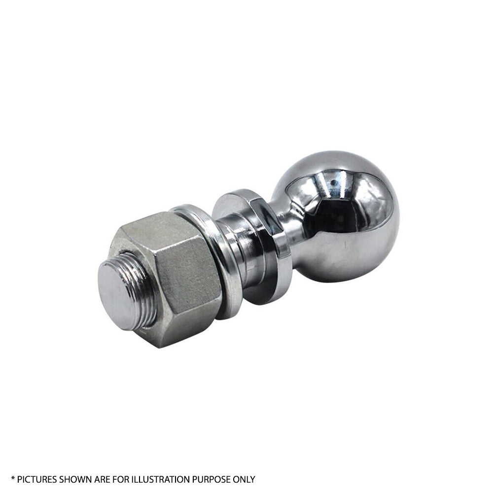 Chrome Tow Ball 50mm - 2500Kg - 19mm (3/4 inch) Shank - Trailer Hitch Towball 4Wd