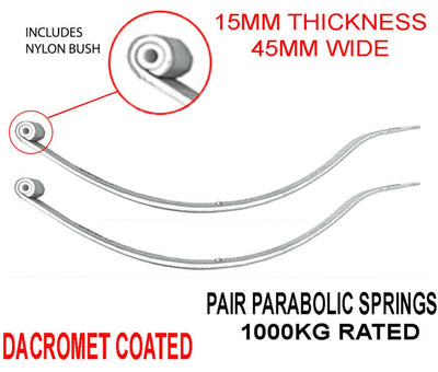 Trailer Parabolic Spring (1000Kg Rating) Dacromet Coated Boat X 1 Pair