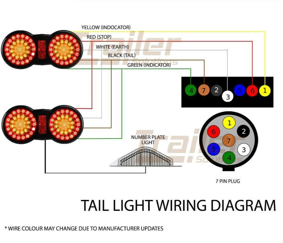 Led Tail Light Trailer Lights Rear Double 12V Trailer Truck Caravan Ute 4Wd