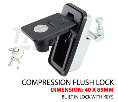 Small Black Compression Lock Push Latch, Tool Box, Camper Rv Pop Up Trailer