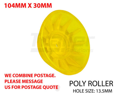 Boat Trailer Poly Roller 104 X 30mm Hole Size: 13.5mm
