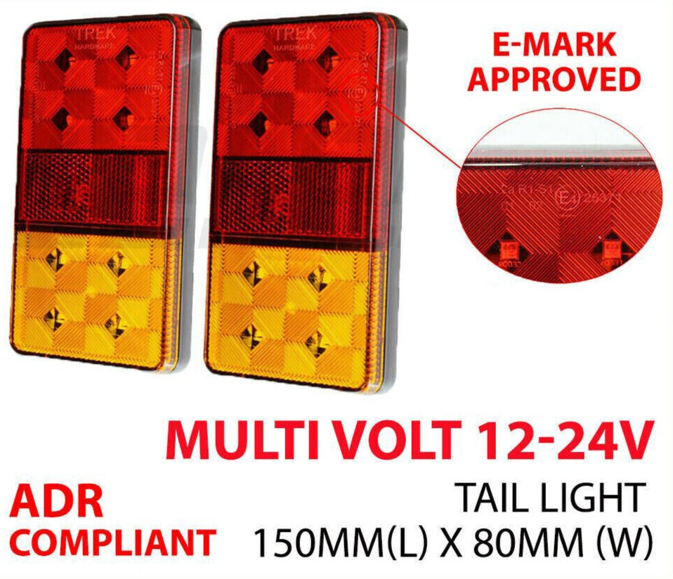 2X Led Trailer Lights Tail Lamp Stop Indicator 10-30V Volt 4Wd 4X4 Camper Ute