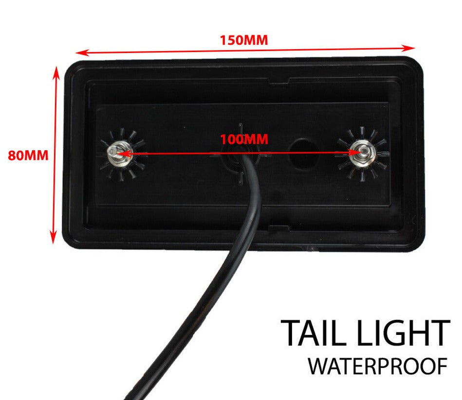 Pair of Led Trailer Lights With Plug, 8M X 5 Core Wire Kit Complete Boat Light