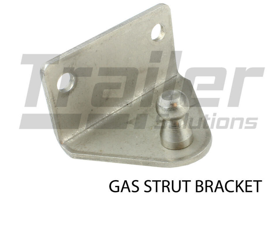 Gas Strut Bracket Right Angle Internal With 10mm Ball. Zinc Finish Brackets