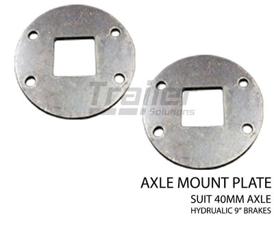 Trailer Braked Axle Hydraulic Flange Suit 40mm Axle Brake Plate Mounting Weld On