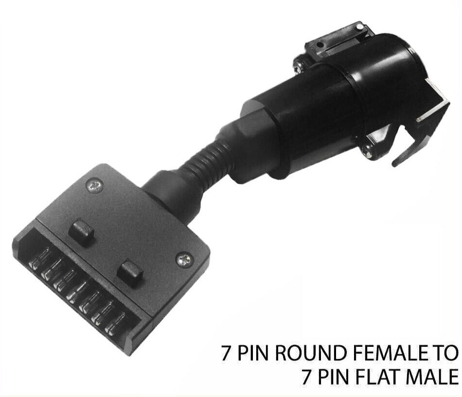 thumbnail image 2 of Cirex 7-Pin Round Trailer Plug Adapter Set – Male & Female Slim Connector For Caravan Boat 2 of 3