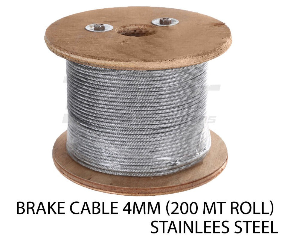 Trailer Brake Cable 4mm 200M Roll Galvanized With Pvc Coating Caravan Boat