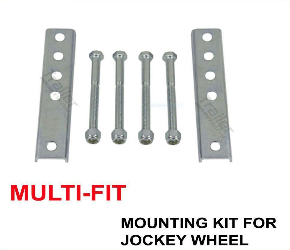 Universal Jockey Wheel Mounting Bracket Kit Zinc Plated Jockey Wheels