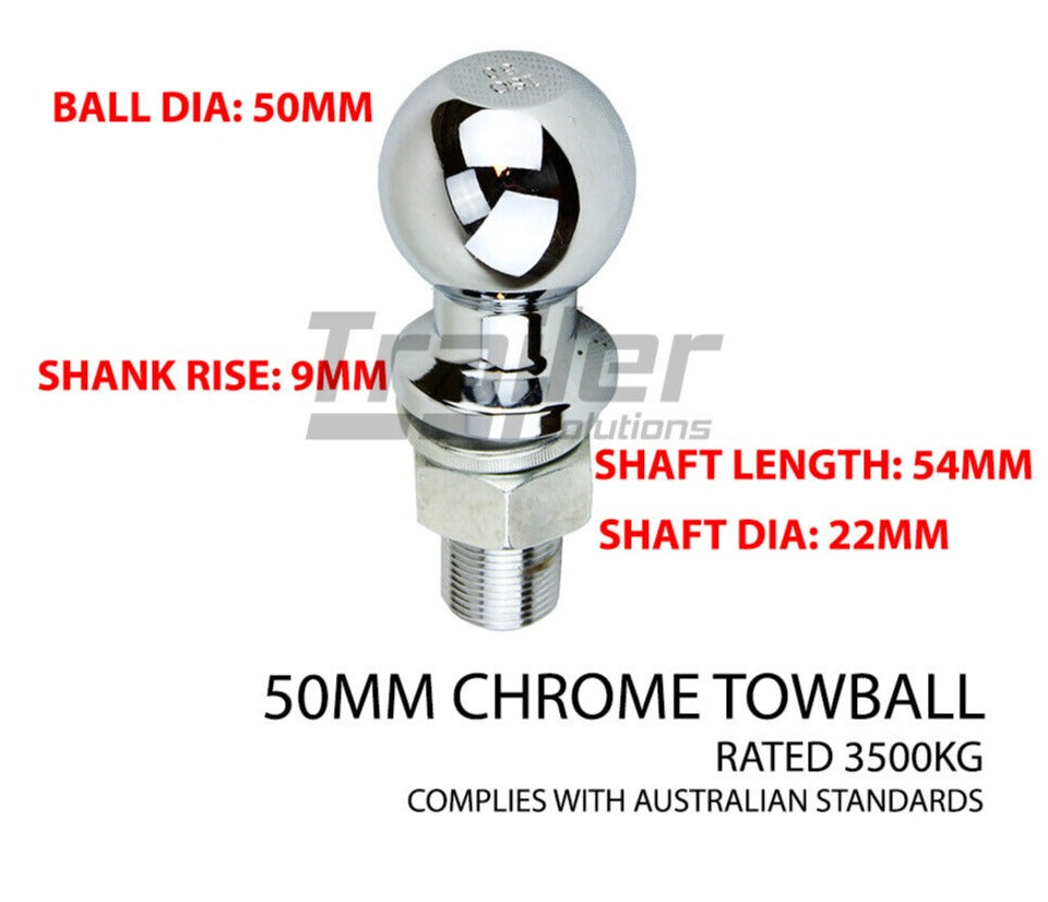 Adjustable Height Drop Hitch 50mm Tow Ball Towbar Drop Mount Tongue Trailer 4T