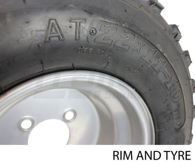 22 X 11-10 inch Wheel Rim Tyre Tire Atv Trailer Farm Offroad Qwad Quad Bike Mower