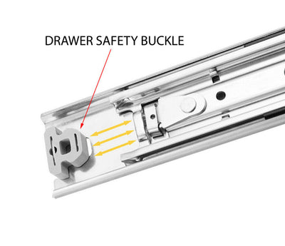 227Kg Locking Drawer Slides 406 to 1422mm Heavy Duty Fridge Runner Full Extension