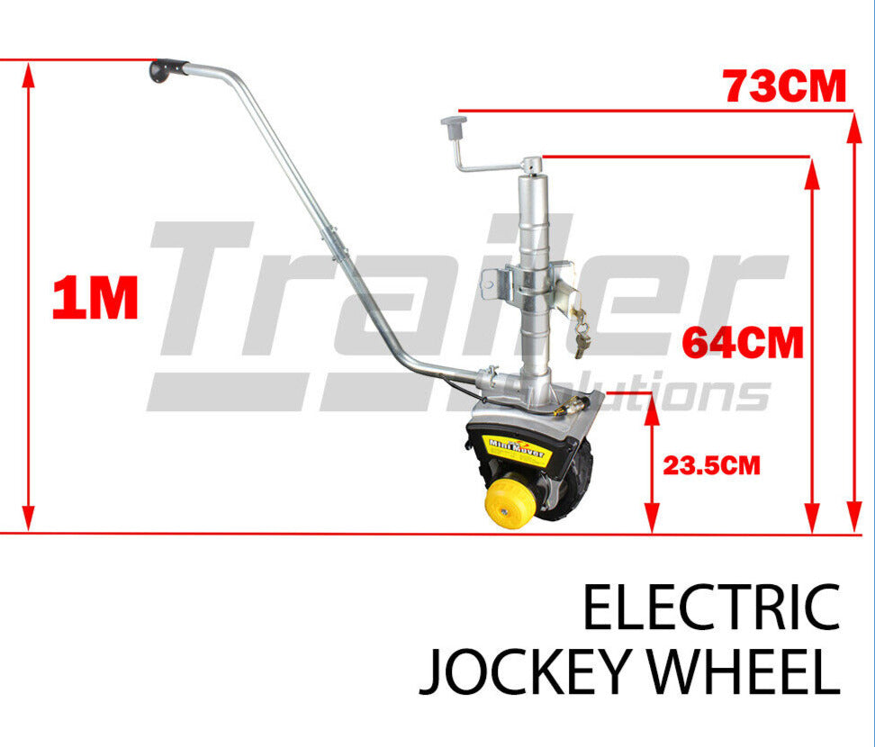 Motorised Jockey Wheel Gen2 Electric Mini Mover 12V 550W Caravan Trailer Boat 8 inch