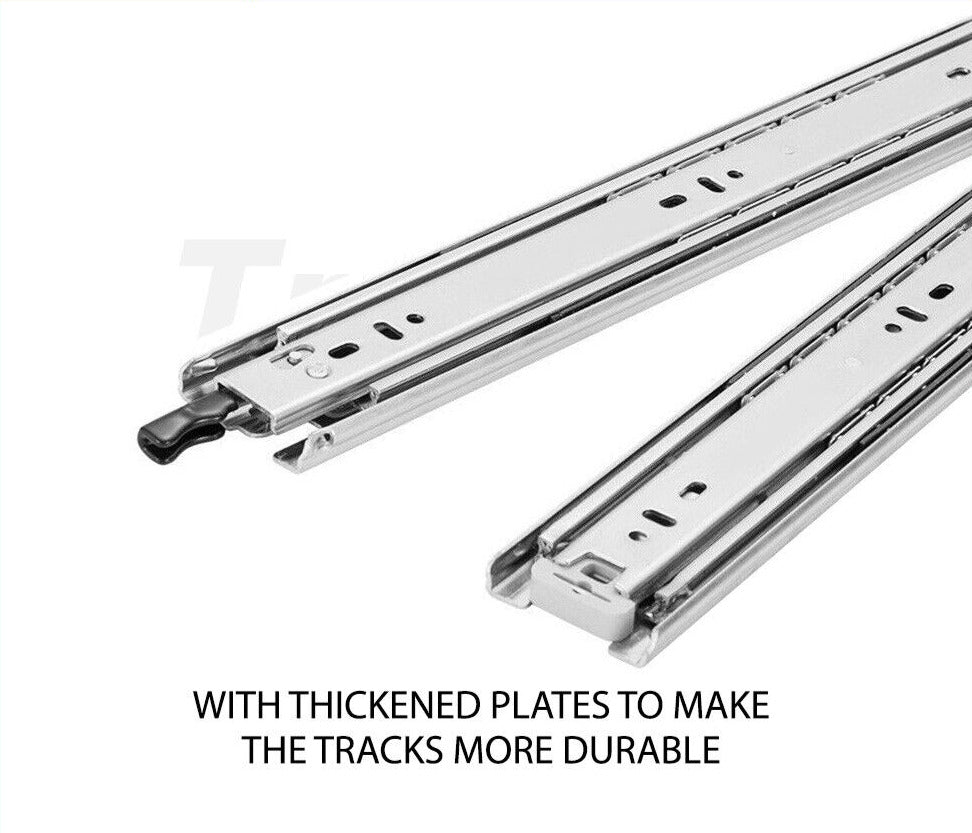 60Kg Locking Drawer Slides Runners Lengths 350mm To 800mm Draw Trailer 4Wd